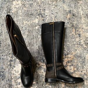 Michael Kors Black and Brown riding boots